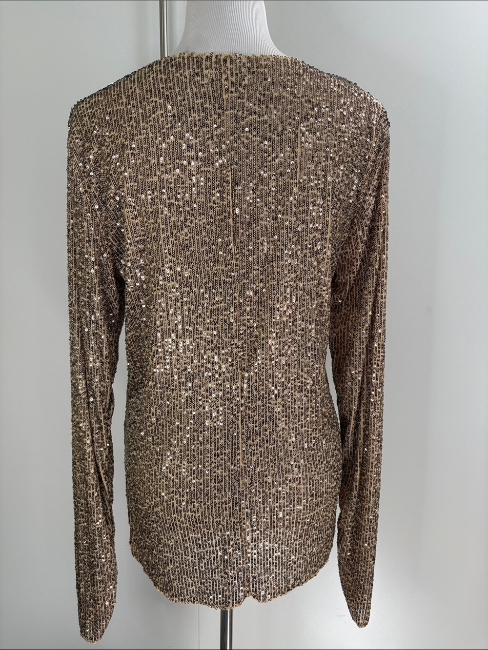 Intimately by free people Sequin Long Sleeve Crewneck Top - Gold - Picture 6 of 6